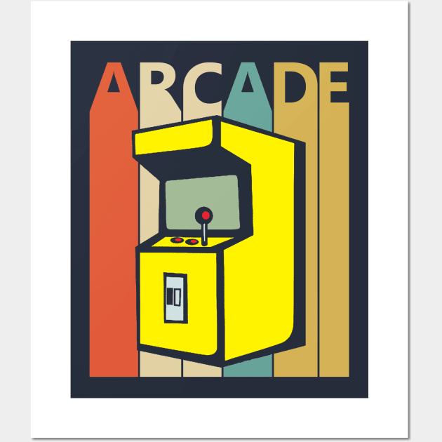 Vintage Retro Game Arcade Machine Wall Art by GWENT